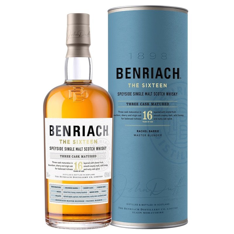 Benriach 16 Year Old 'The Sixteen' Three Cask Matured Speyside Single Malt Scotch Whisky - ForWhiskeyLovers.com