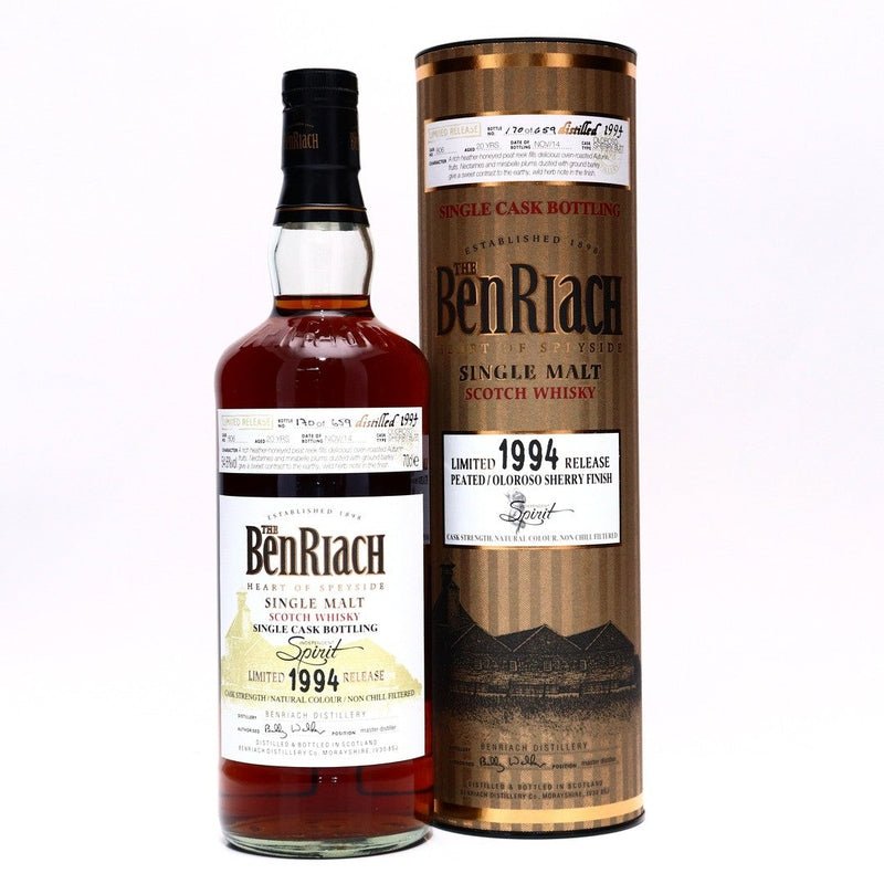 Benriach 1994 20 Year Old Peated Oloroso Single Cask #806 - ForWhiskeyLovers.com