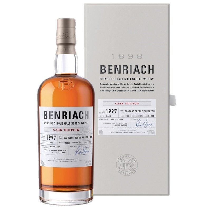 Benriach 1997 Cask #15058 Oloroso Sherry Puncheon 24 Year Old Speyside Single Malt Scotch Whisky - ForWhiskeyLovers.com