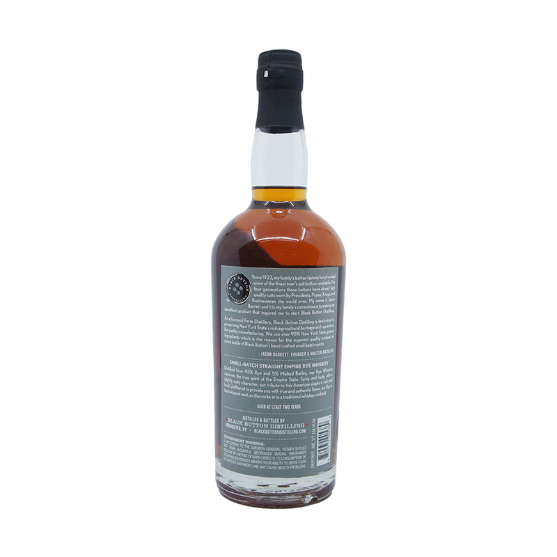Black Button Empire Straight Rye Whiskey - ForWhiskeyLovers.com