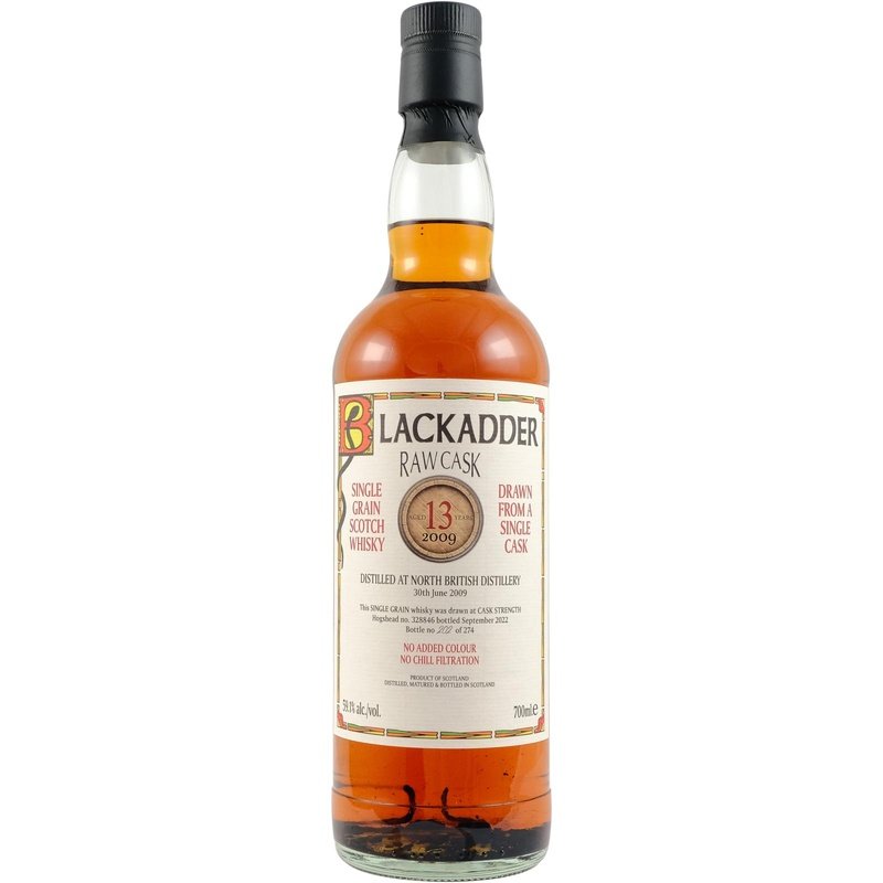 Blackadder Raw Cask 2009 North British 13YO Single Grain Scotch Whisky - ForWhiskeyLovers.com