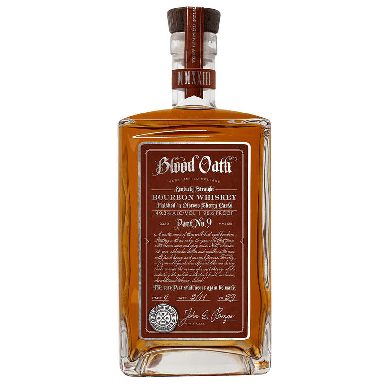 Blood Oath Pact No. 9 Oloroso Sherry Cask Finish Kentucky Straight Bourbon Whiskey - ForWhiskeyLovers.com