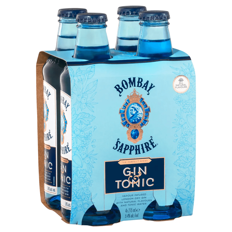 Bombay Sapphire Gin and Tonic 4-Pack - ForWhiskeyLovers.com