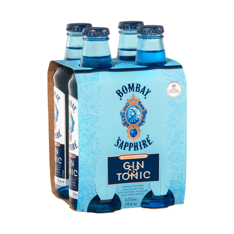 Bombay Sapphire Gin and Tonic 4-Pack - ForWhiskeyLovers.com