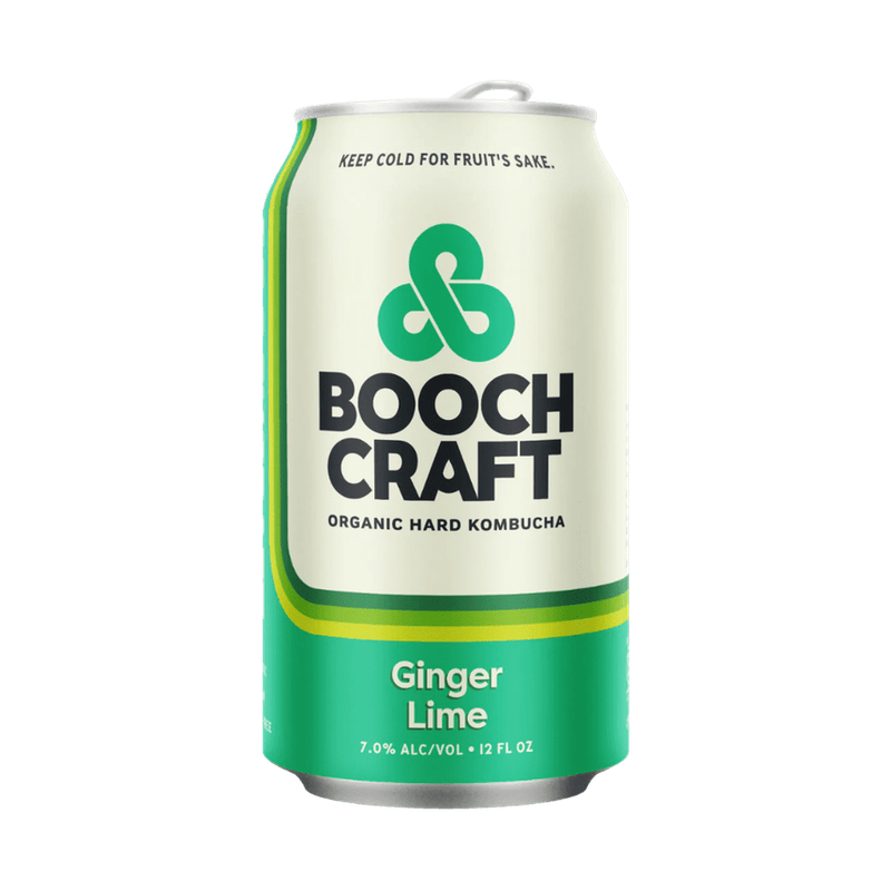 Boochcraft Organic Hard Kombucha Ginger Lime 6-pack Cans - ForWhiskeyLovers.com