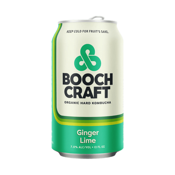 Boochcraft Organic Hard Kombucha Ginger Lime 6-pack Cans - ForWhiskeyLovers.com