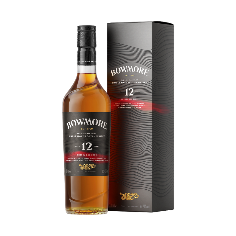 Bowmore 12 Year Old Sherry Oak Cask Single Malt Scotch Whisky - ForWhiskeyLovers.com