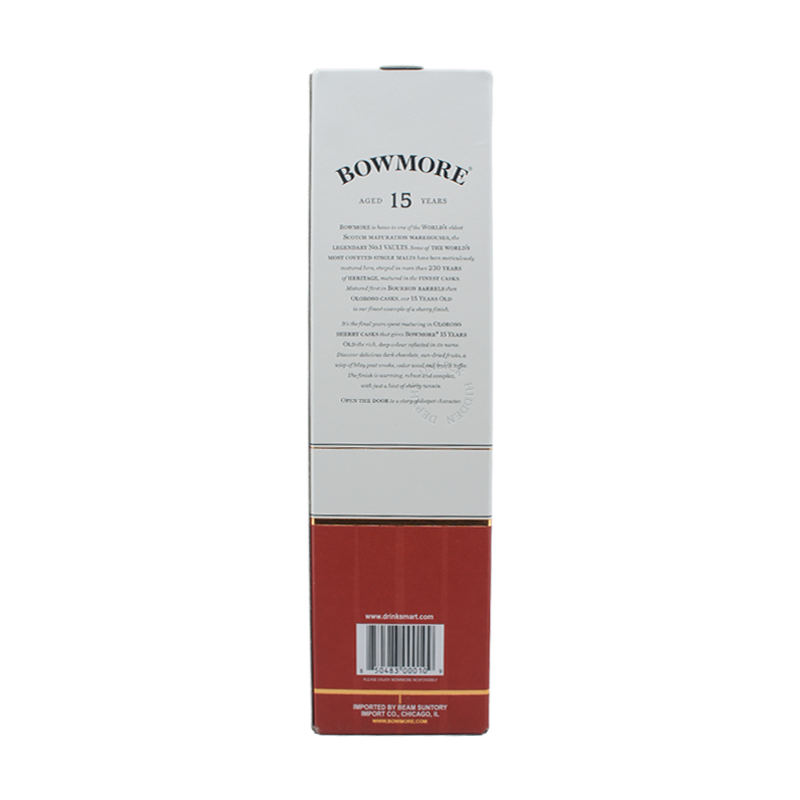 Bowmore 15YO Single Malt Whisky 750mL - ForWhiskeyLovers.com