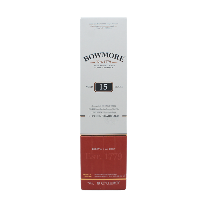 Bowmore 15YO Single Malt Whisky 750mL - ForWhiskeyLovers.com