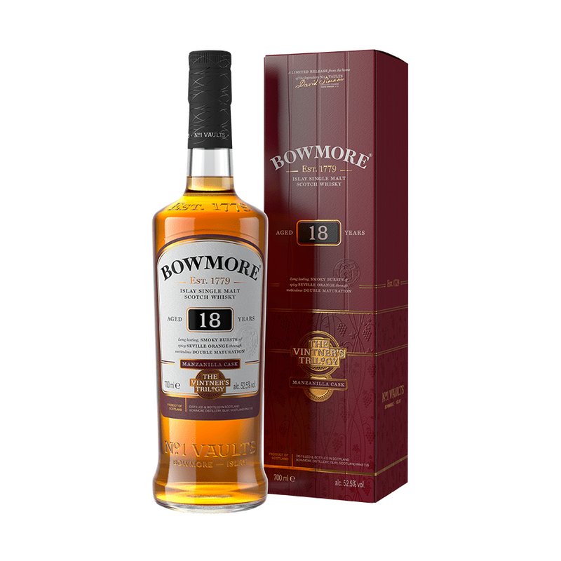 Bowmore 18 Year Old The Vintner’s Trilogy #1 Manzanilla Cask Islay Single Malt Scotch Whisky - ForWhiskeyLovers.com