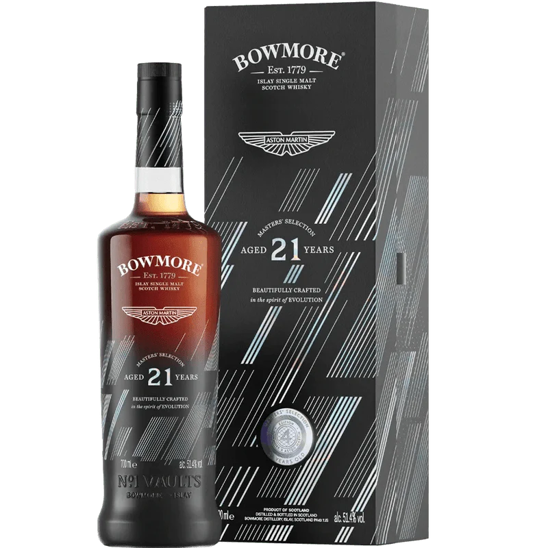 Bowmore x The Aston Martin Master's Selection No. 1 Vaults 21 Year Single Malt Scotch Whiskyy - ForWhiskeyLovers.com