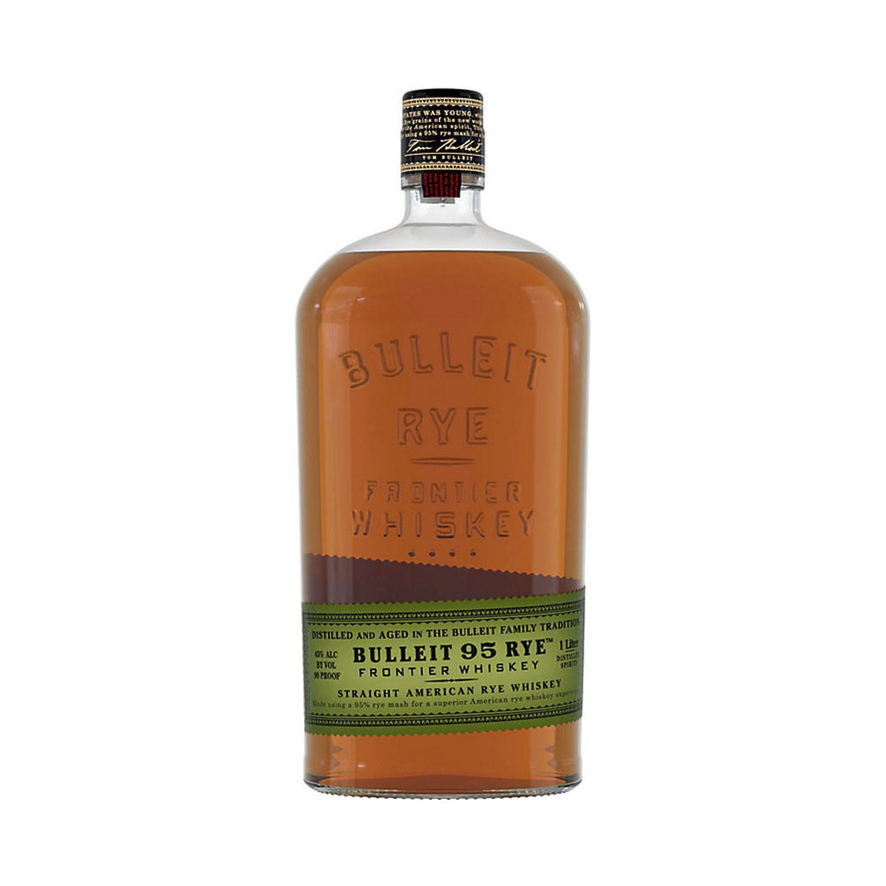 Bulleit 95 Rye Frontier Whiskey 1L - ForWhiskeyLovers.com