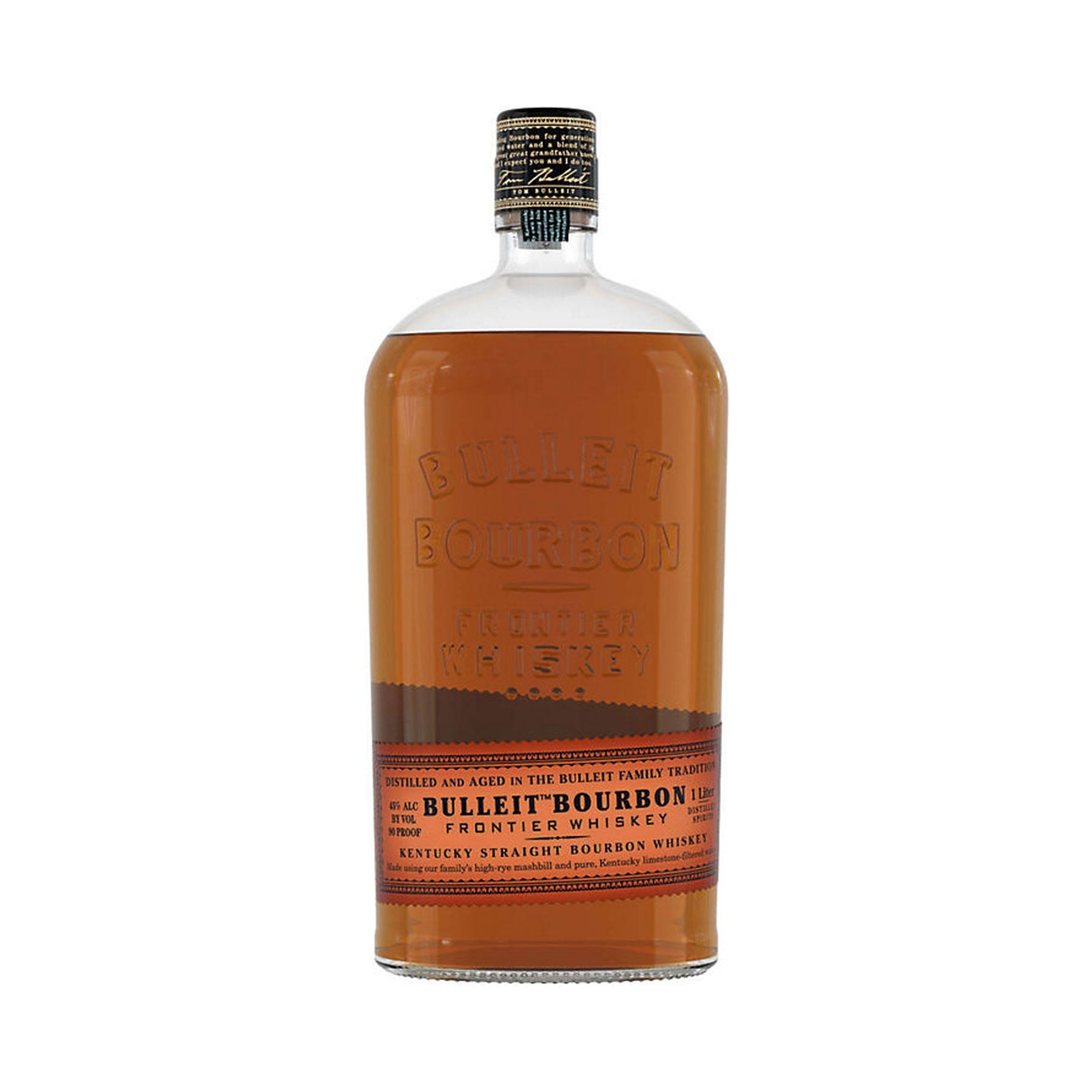 Bulleit Bourbon Frontier Whiskey 1L - ForWhiskeyLovers.com