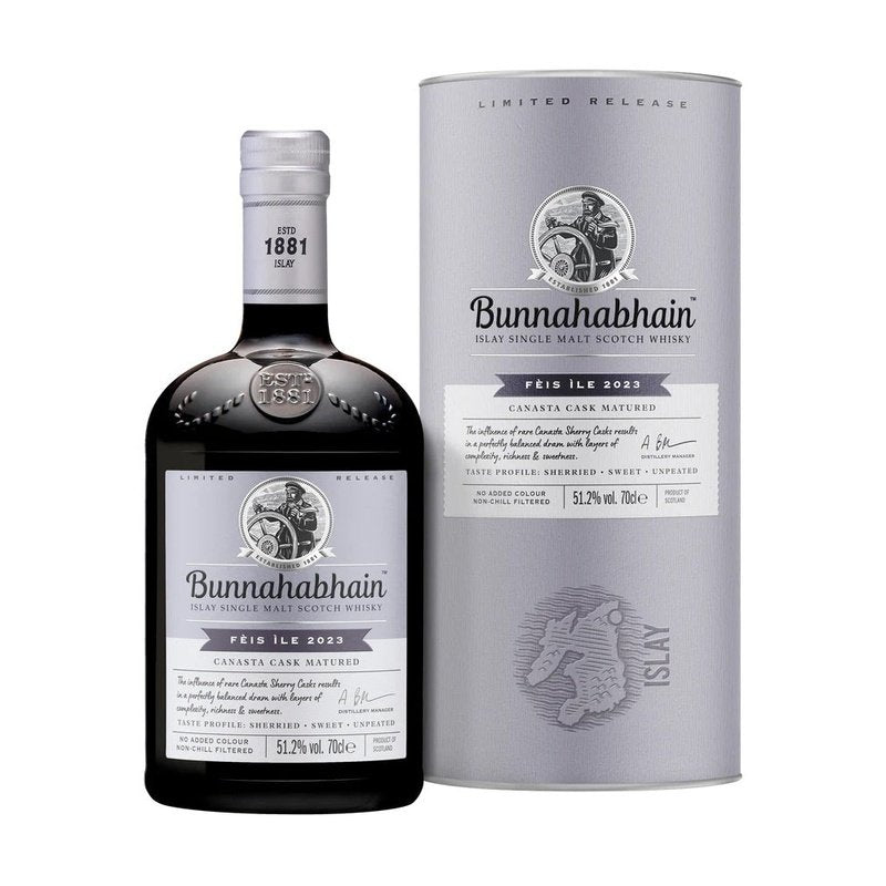 Bunnahabhain Fèis Ìle 2023 Canasta Cask Matured Islay Single Malt Scotch Whisky - ForWhiskeyLovers.com
