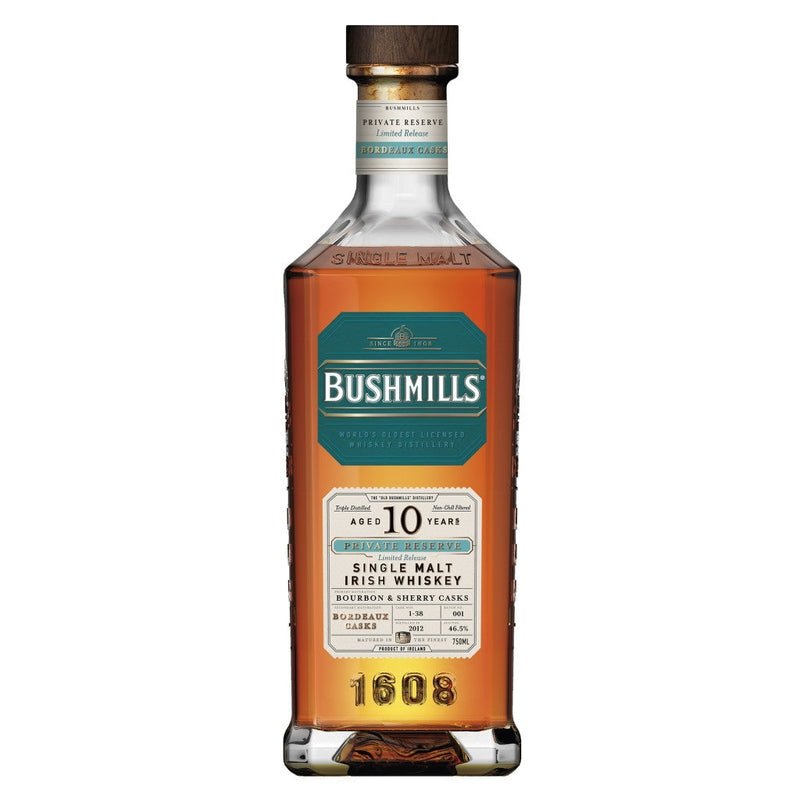 Bushmills 10 Year Old Private Reserve Bordeaux Cask Finish Irish Single Malt - ForWhiskeyLovers.com