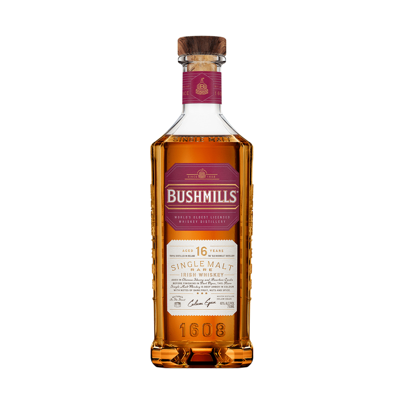 Bushmills 16 Year Old Single Malt Rare Irish Whiskey - ForWhiskeyLovers.com