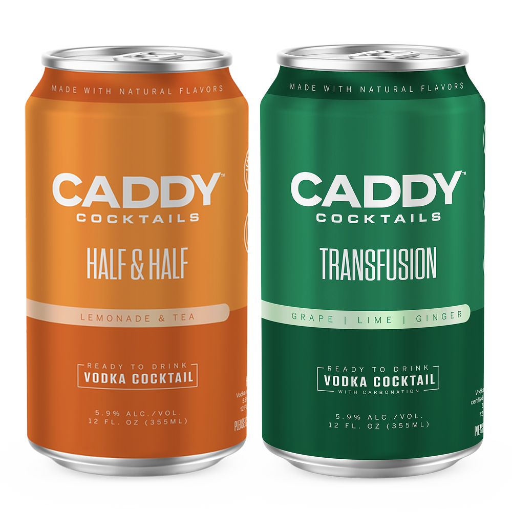 Caddy Clubhouse Cocktails Transfusion and Half & Half Bundle 12oz x 16 - ForWhiskeyLovers.com