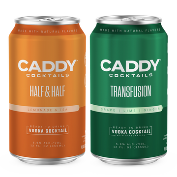 Caddy Clubhouse Cocktails Transfusion and Half & Half Bundle 12oz x 16 - ForWhiskeyLovers.com