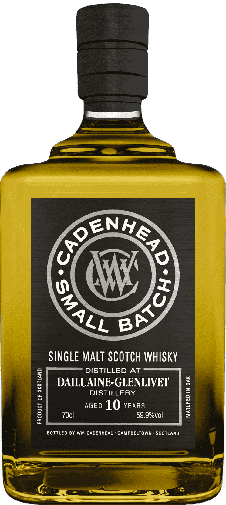 Cadenhead's Dailuaine-Glenlivet Small 10 Year Old Batch Single Malt Scotch Whisky - ForWhiskeyLovers.com