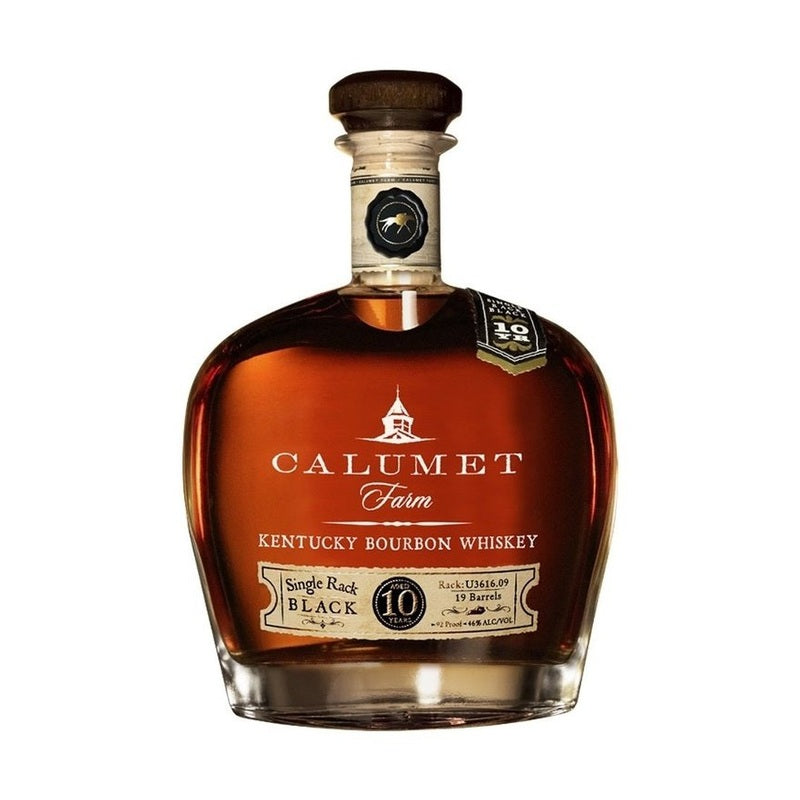 Calumet Farm Single Rack Black 10 Year Old Kentucky Straight Bourbon Whiskey - ForWhiskeyLovers.com