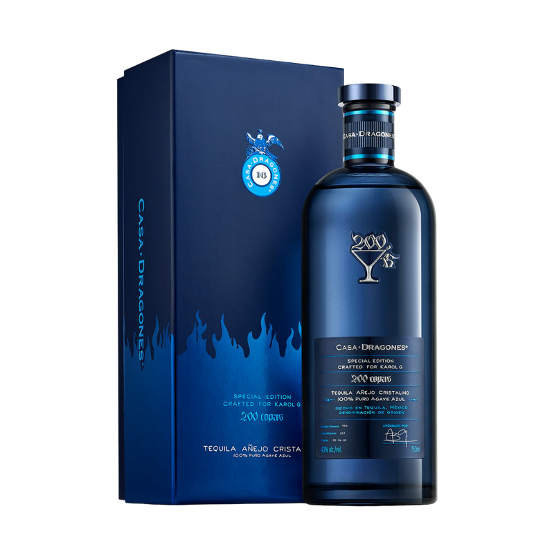 Casa Dragones x Karol G 200 Copas Añejo Cristalino Tequila - ForWhiskeyLovers.com