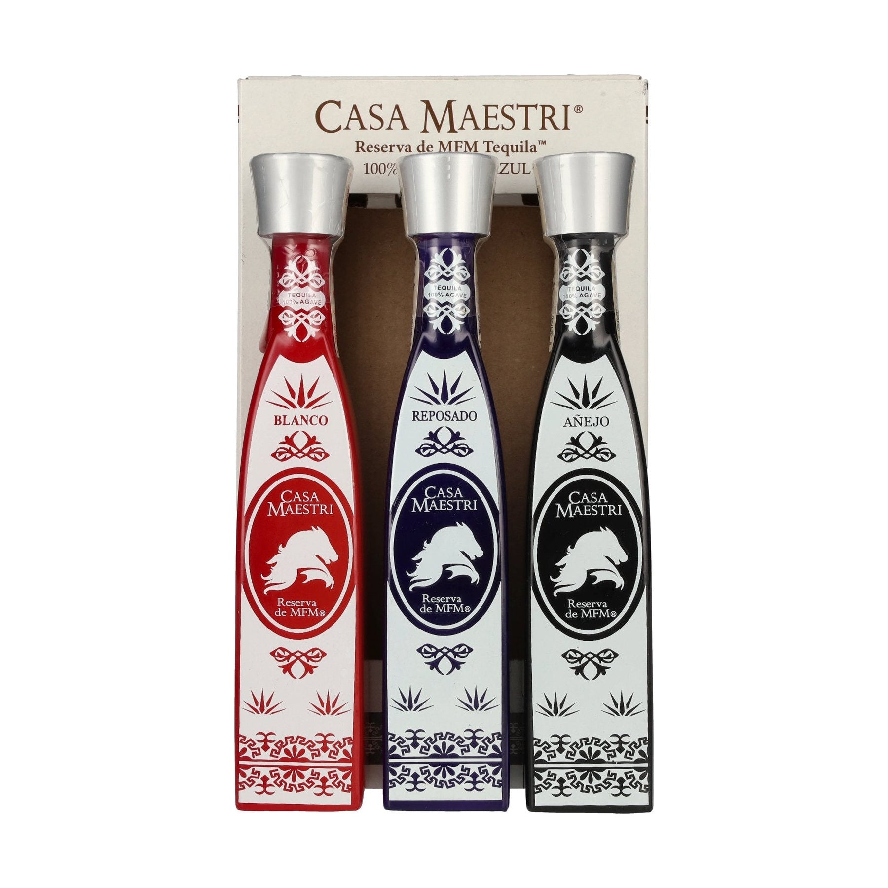 Casa Maestri Reserva de MFM Tequila Gift Set Blanco, Reposado & Añejo 3 x 100ml - ForWhiskeyLovers.com
