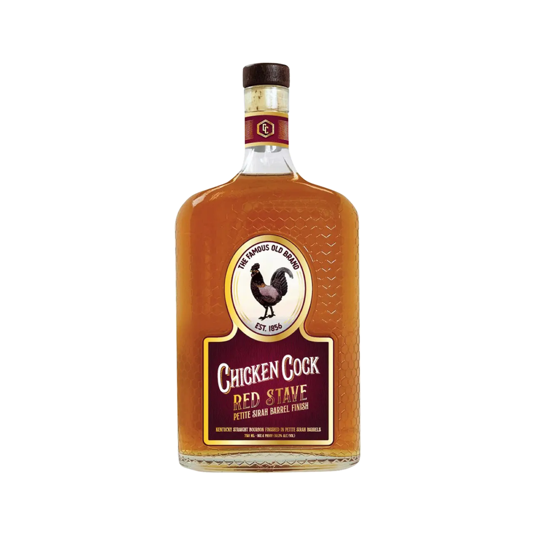 Chicken Cock Red Stave Petite Sirah Barrel Finish Bourbon 750ml - ForWhiskeyLovers.com