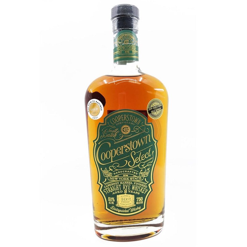 Cooperstown Select 2 Year Old Cabernet Barrel Finished Straight Rye Whiskey - ForWhiskeyLovers.com