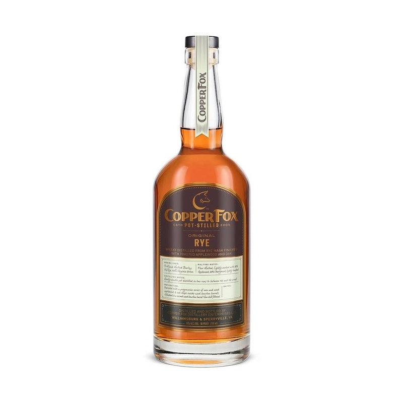Copper Fox Original Rye Whiskey - ForWhiskeyLovers.com