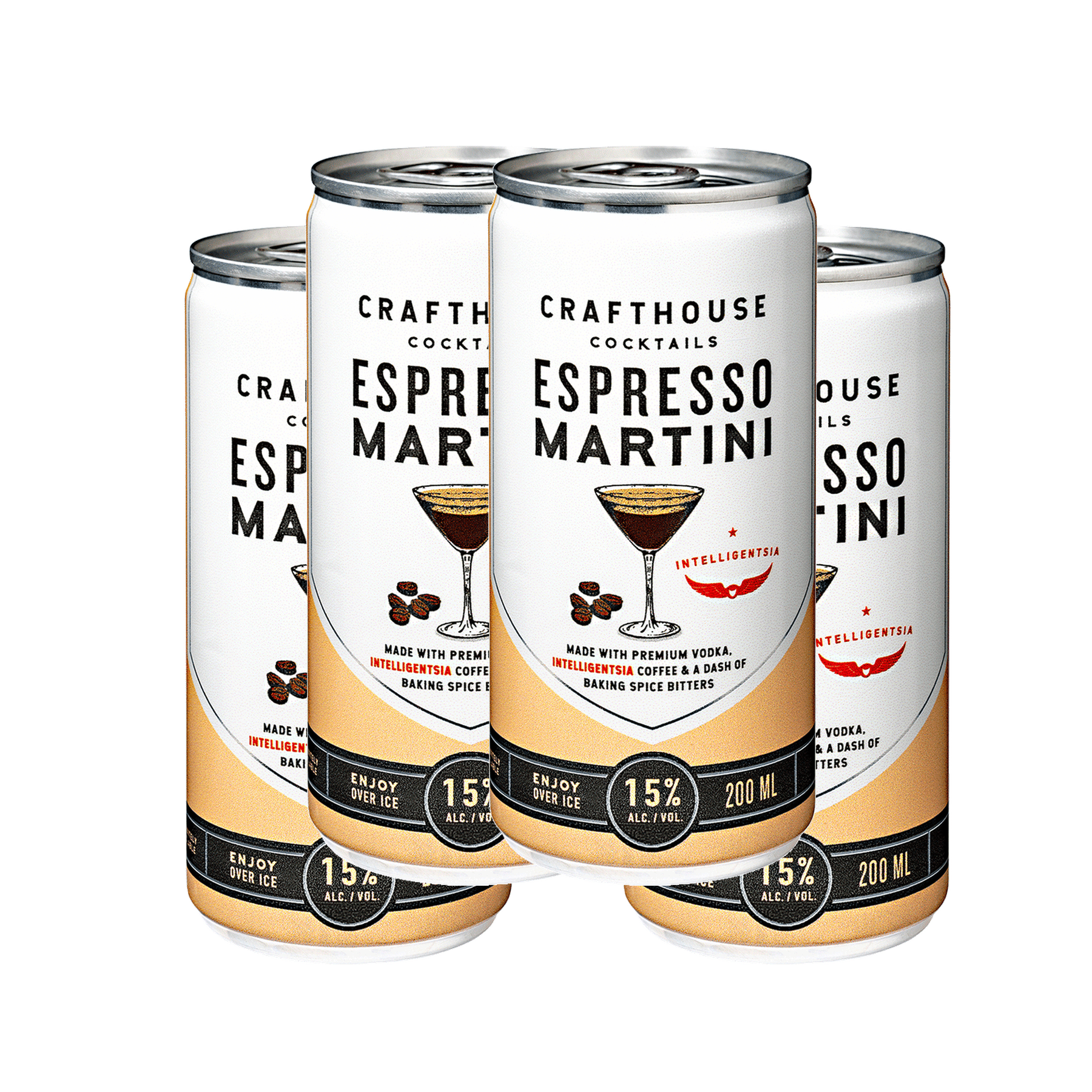 Crafthouse Cocktails Espresso Martini 4-Pack - ForWhiskeyLovers.com