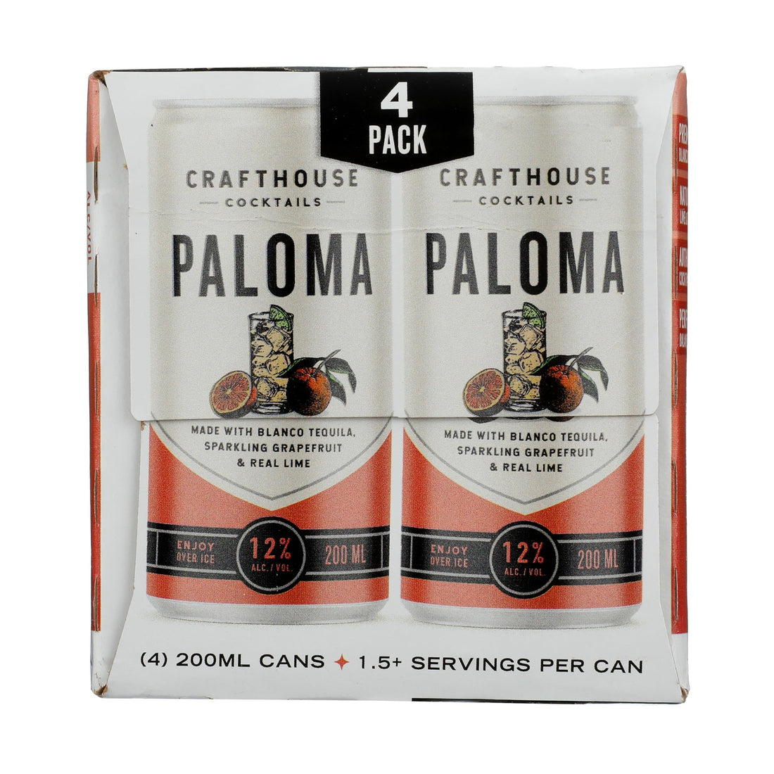 Crafthouse Cocktails Paloma 4-Pack 200ml Cans - ForWhiskeyLovers.com