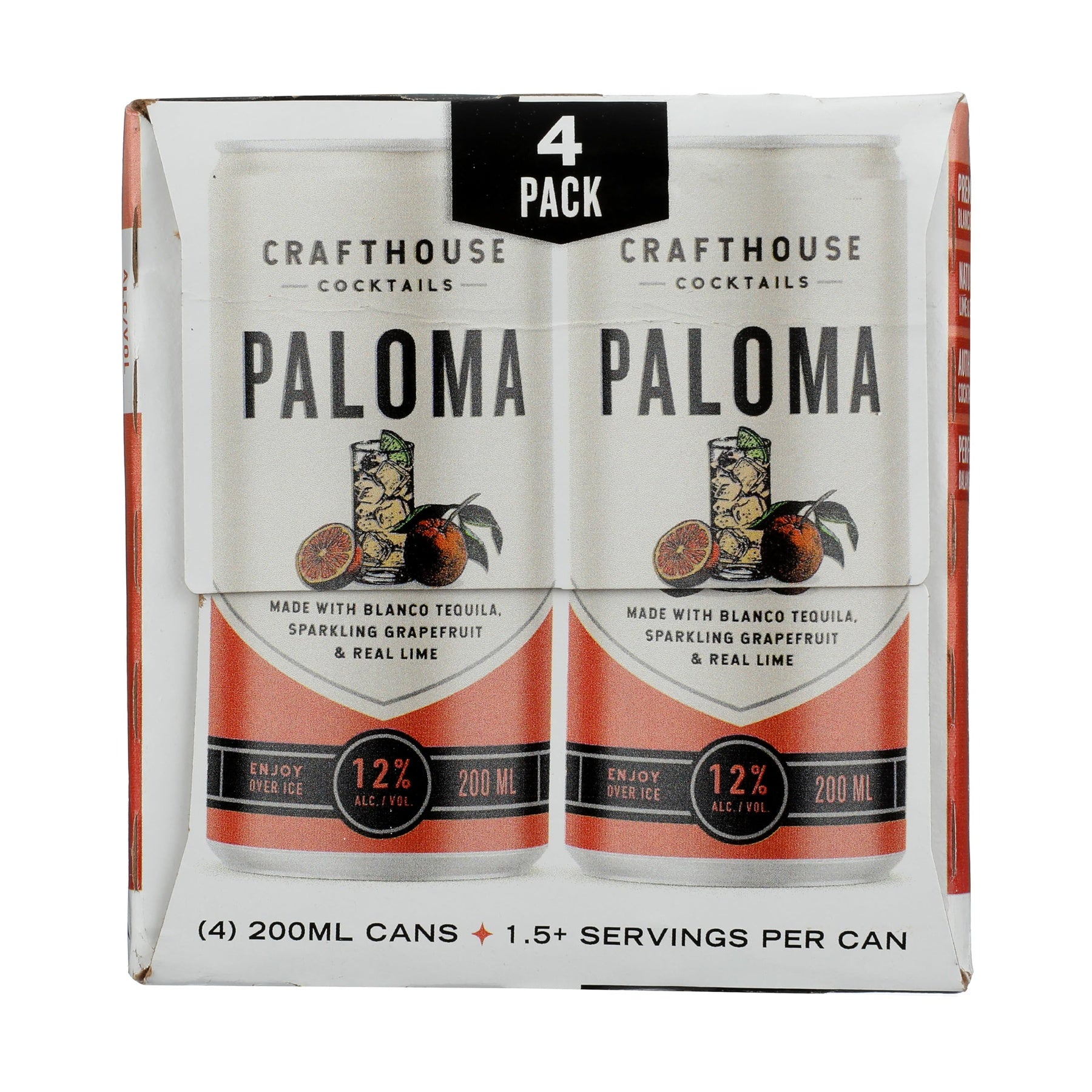 Crafthouse Cocktails Paloma 4-Pack 200ml Cans - ForWhiskeyLovers.com