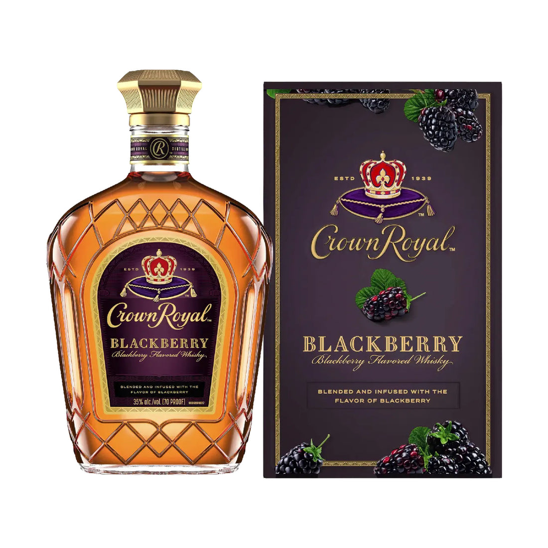 Crown Royal Blackberry Flavored Whisky 1L - ForWhiskeyLovers.com