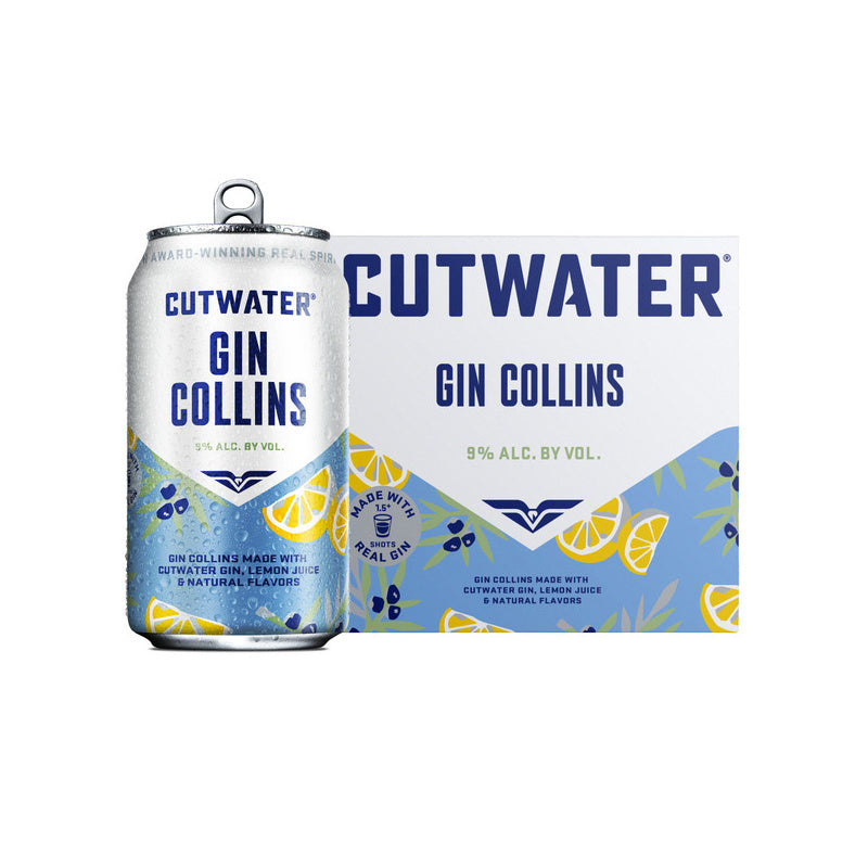 Cutwater Gin Collins 4 Pack 355mL - ForWhiskeyLovers.com