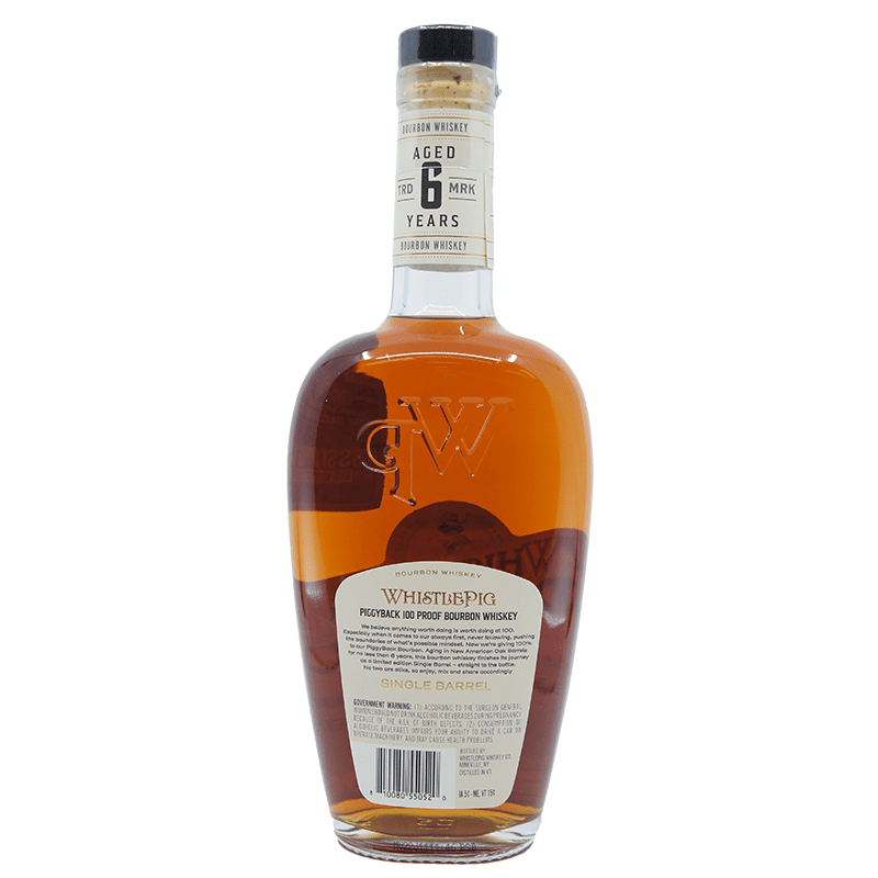 WhistlePig PiggyBack Bussin' With The Boys 6 Year Old Single Barrel Bourbon Whiskey - ForWhiskeyLovers.com
