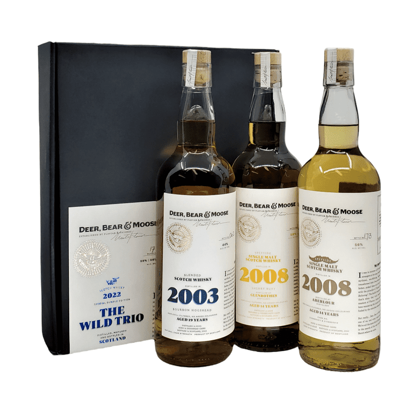 Deer, Bear & Moose 'The Wild Trio' 2022 Special Bundle Scotch Whisky - ForWhiskeyLovers.com