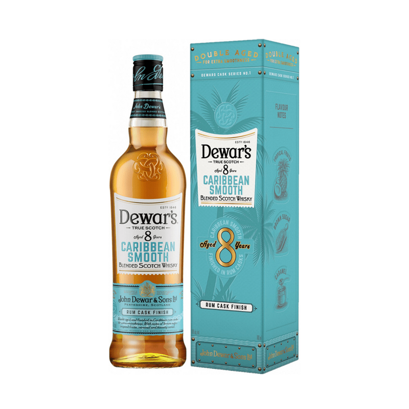 Dewar's 'Caribbean Smooth' 8 Year Old Rum Cask Finish Blended Scotch Whisky - ForWhiskeyLovers.com