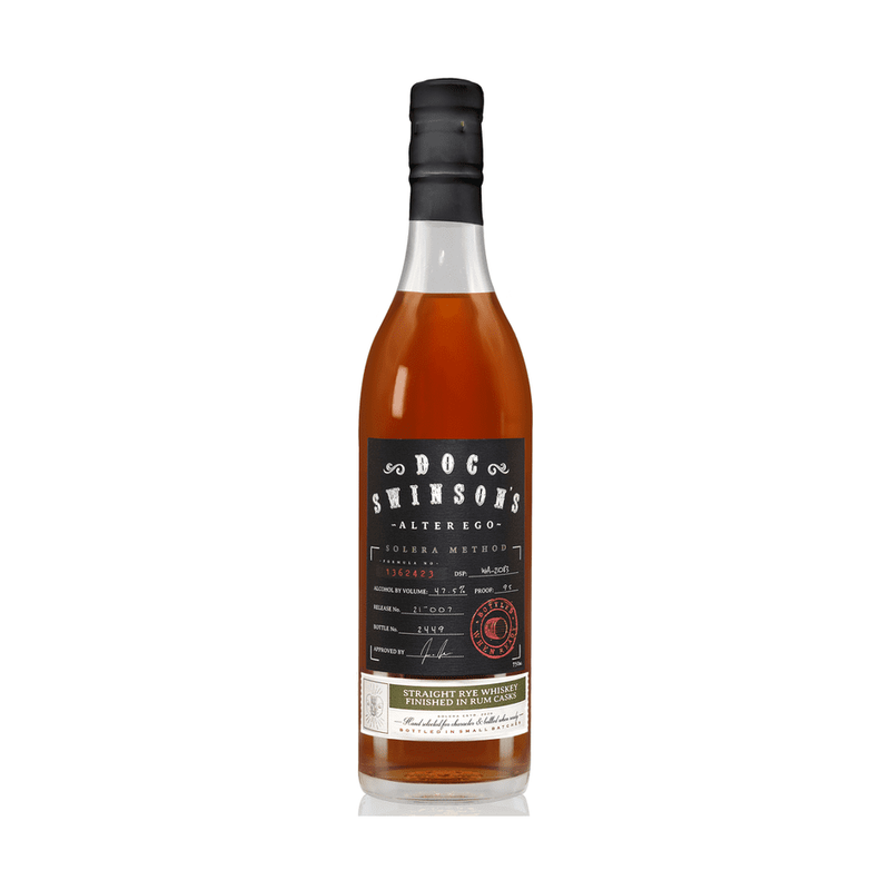 Doc Swinson's 'Alter Ego' Solera Method Rum Cask Finish Straight Rye Whiskey - ForWhiskeyLovers.com