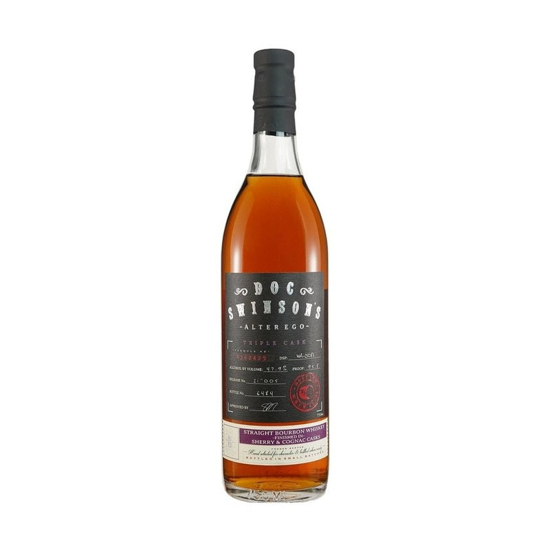 Doc Swinson's 'Alter Ego' Triple Cask Cask Strength Sherry & Cognac Casks Finish Straight Bourbon Whiskey - ForWhiskeyLovers.com