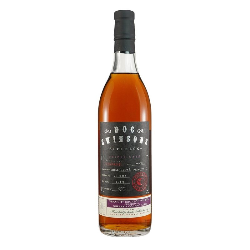 Doc Swinson's 'Alter Ego' Triple Cask Cask Strength Sherry & Cognac Casks Finish Straight Bourbon Whiskey - ForWhiskeyLovers.com
