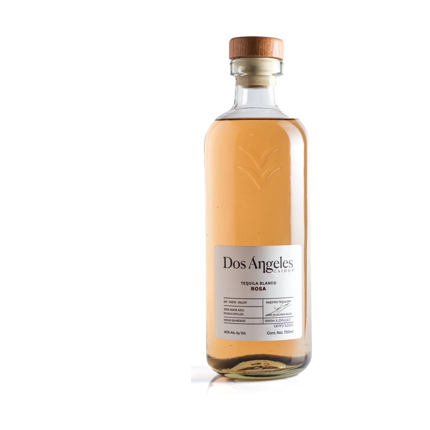 Dos Ángeles Caídos Tequila Blanco Rosa 750ml - ForWhiskeyLovers.com