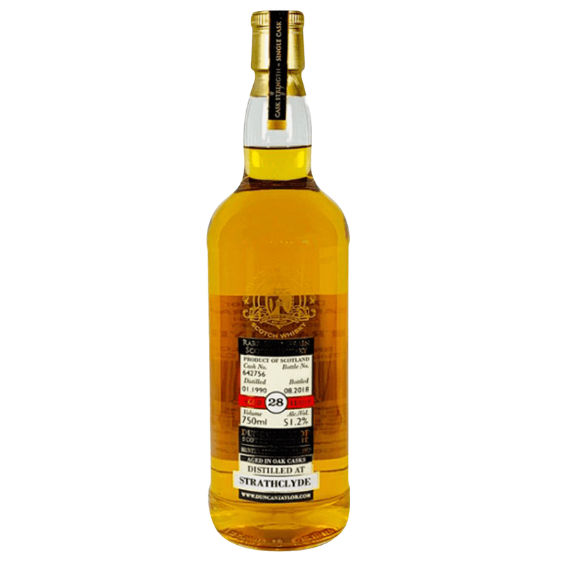 Duncan Taylor 28 Year Old Strathclyde 1990 Rare Auld Grain Scotch Whisky - ForWhiskeyLovers.com