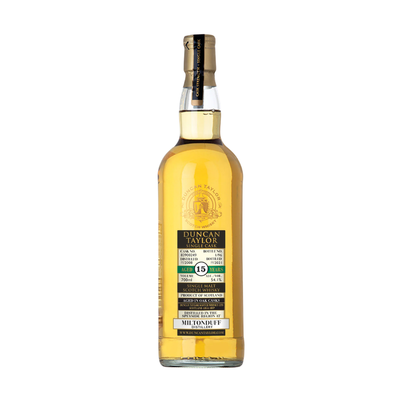 Duncan Taylor Miltonduff 2008 15 Year Old Cask 83900249 Speyside Single Malt Scotch Whisky - ForWhiskeyLovers.com