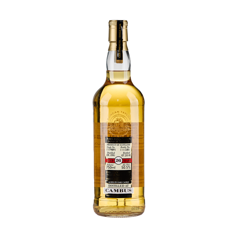 Duncan Taylor Rare Auld Cambus 1991 26 Year Old Cask 1179891 Single Grain Scotch Whisky - ForWhiskeyLovers.com