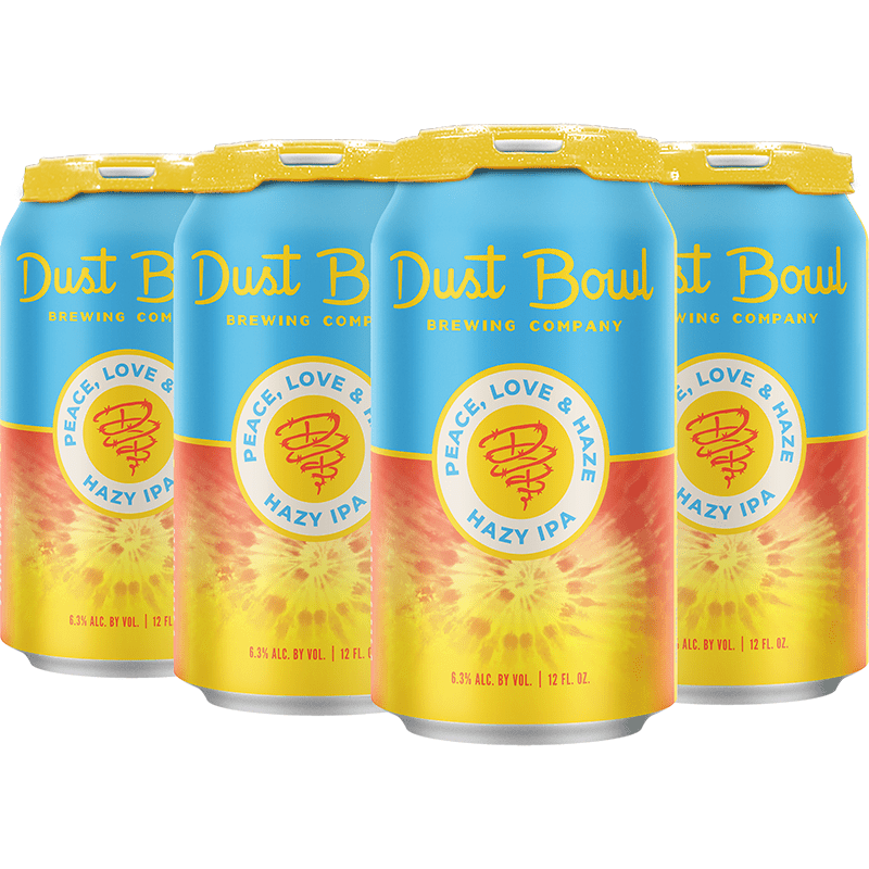 Dust Bowl Brewing Co. Peace, Love & Haze Hazy IPA Beer 6-Pack - ForWhiskeyLovers.com