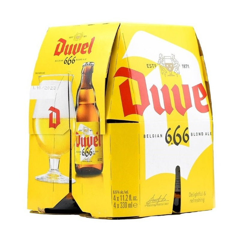 Duvel 6.66% Belgian Blond Ale Beer 4-Pack - ForWhiskeyLovers.com