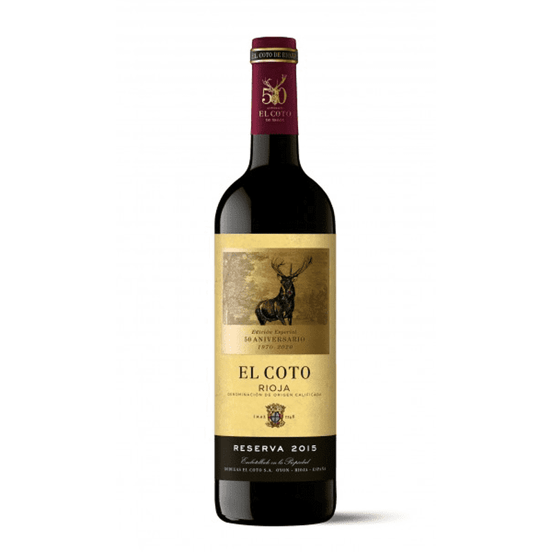 El Coto 50th Anniversary Rioja Reserva 2015 - ForWhiskeyLovers.com