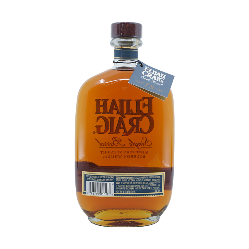 Elijah Craig 18 YO Single Barrel Bourbon 750mL - ForWhiskeyLovers.com