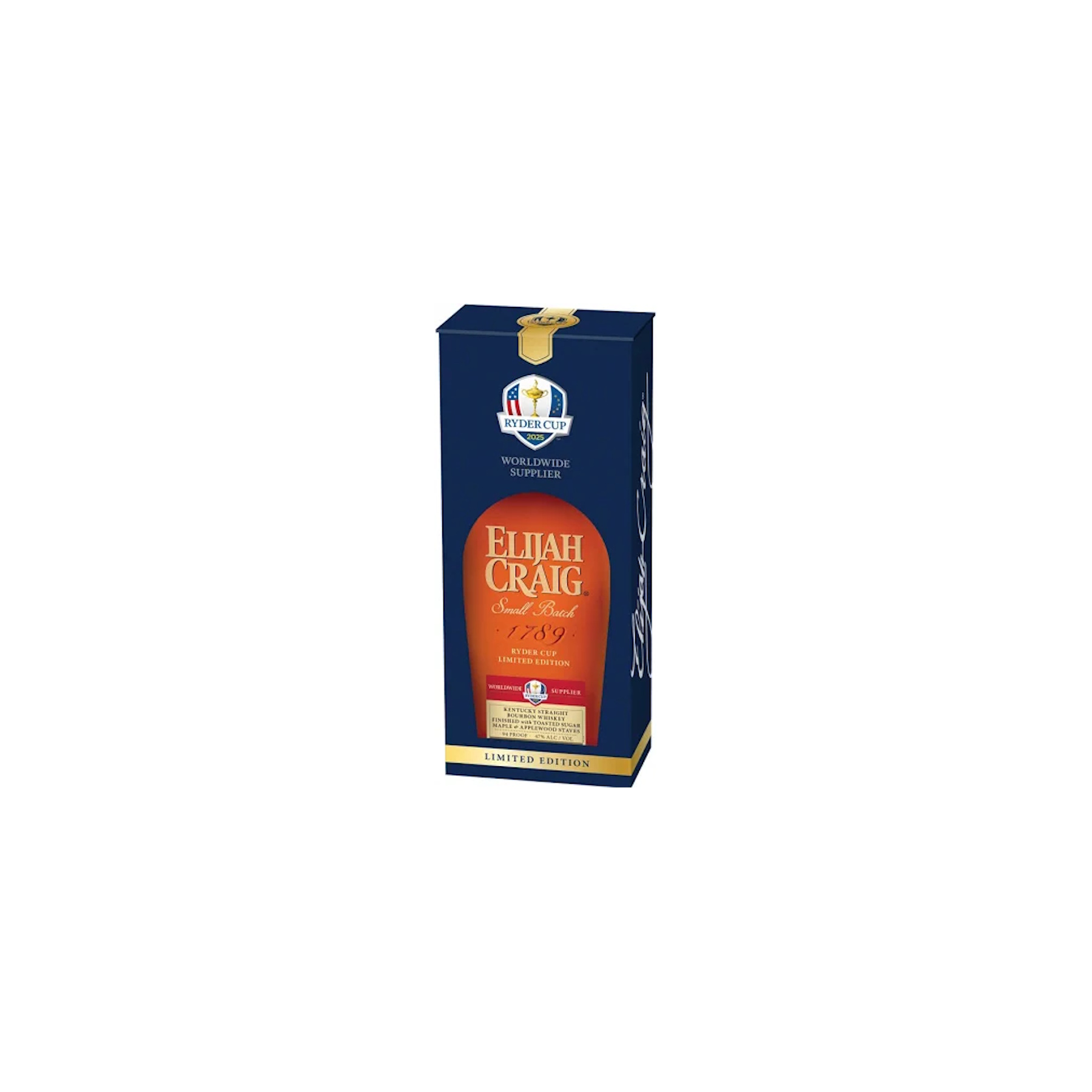 Elijah Craig 2025 Ryder Cup Limited Edition Small Batch Bourbon 750ml - ForWhiskeyLovers.com