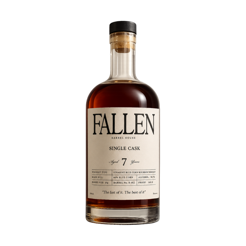 Fallen Barrel House 7 Year Hazmat Blue Corn Single Barrel Bourbon - LoveScotch.com